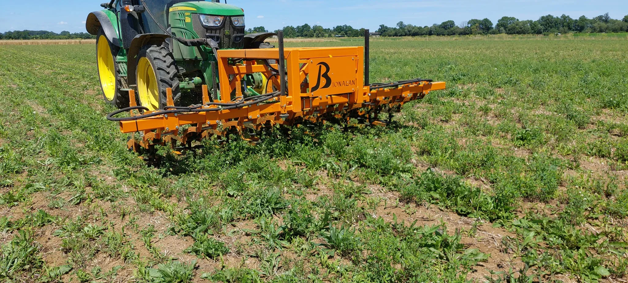Faucheuse Interrang Bionalan en fonctionnement